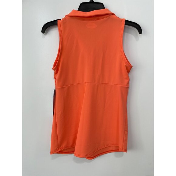Southwind Pebble Beach Top Salmon Womens Small Sleeveless Collared Orange Golf - Picture 2 of 9